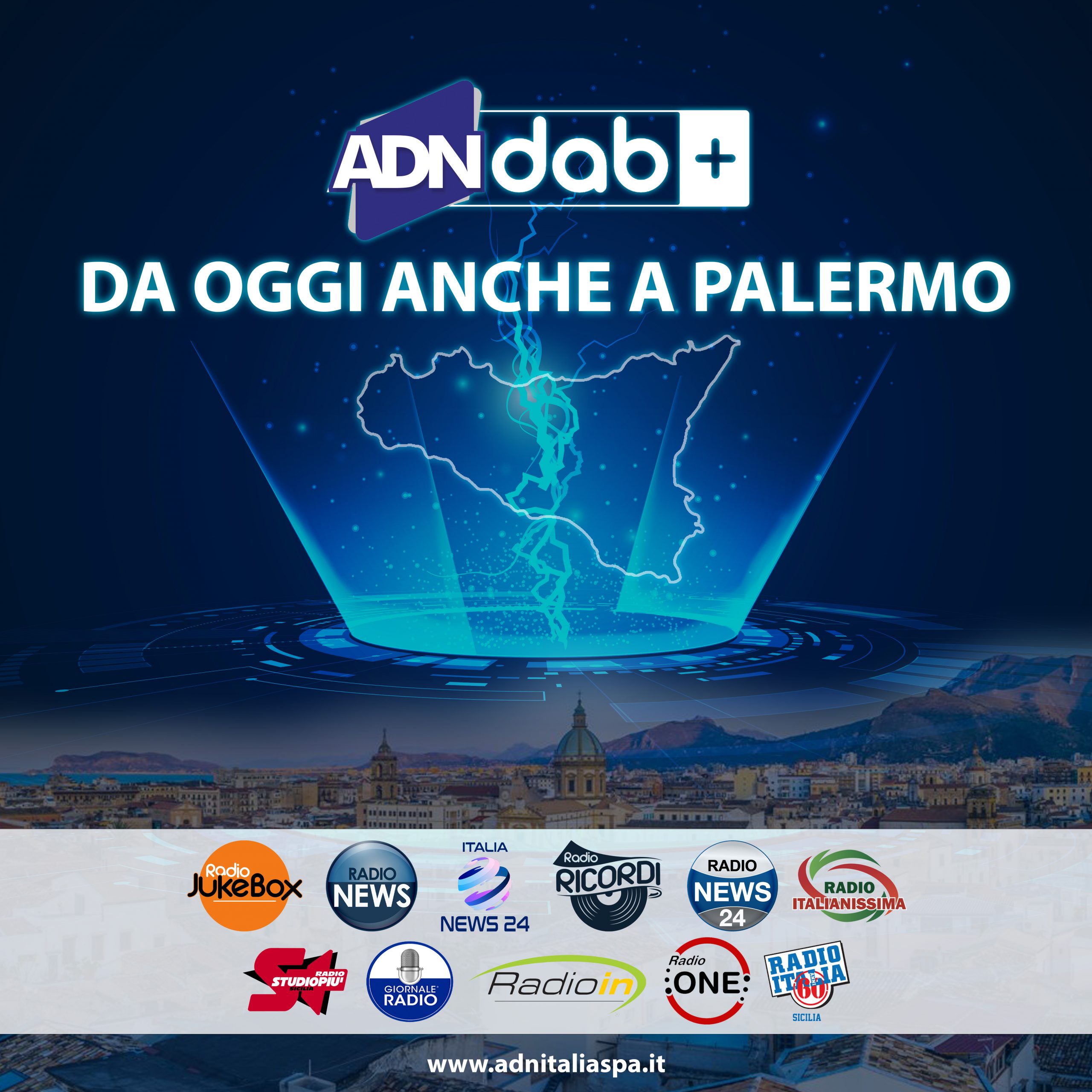 DAB+ | Il Mux ADN anche a Palermo